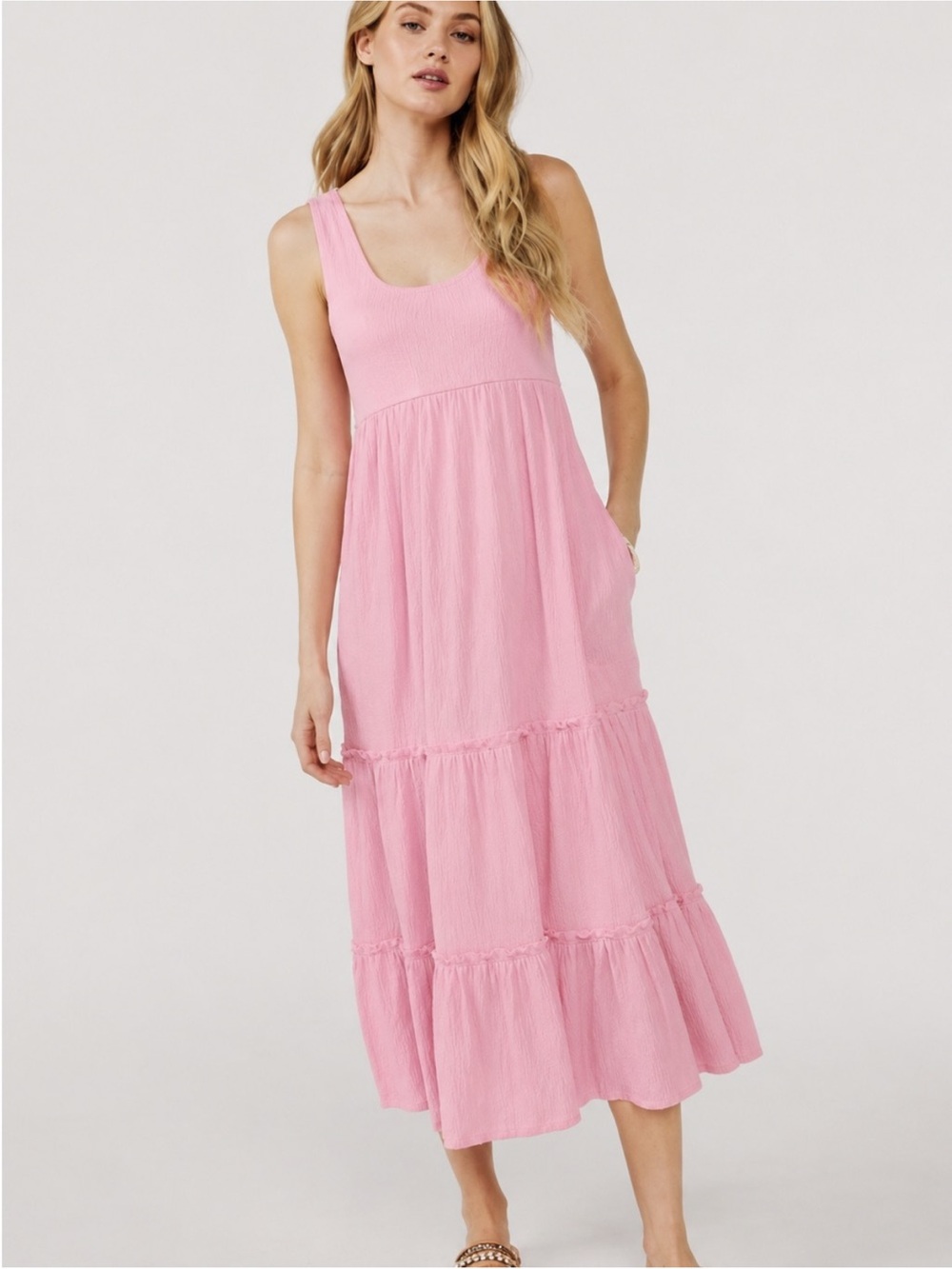 FREE PEOPLE Reel Love Tiered Maxi Dress